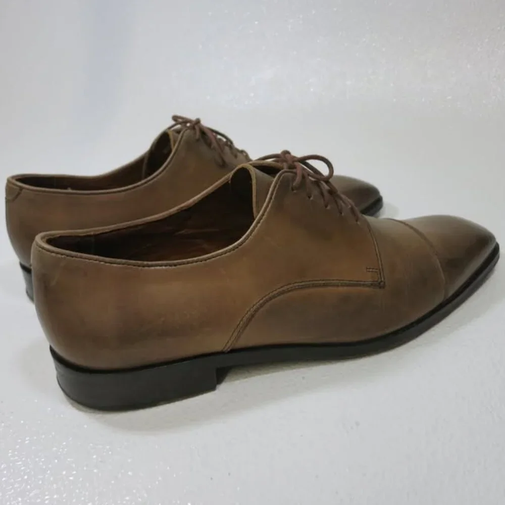 Massimo Matteo Cap Toe Leather Dress Oxfords Men's Footwear Shoes Size 10.5 M